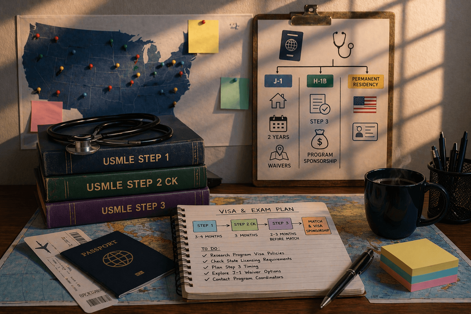 J-1 Visa vs H-1B for IMGs: How Exam Timing Interacts with Visa Pathways