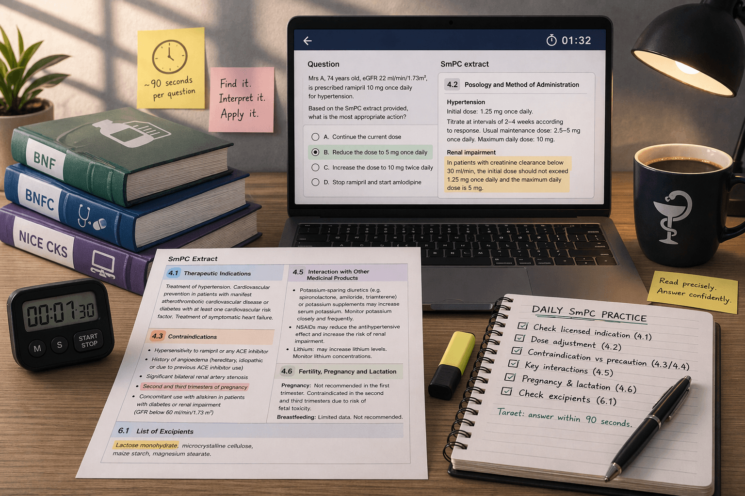 Image for Mastering the SmPC in the GPhC Registration Assessment: A Foundation Trainee's Guide to the Resource Pack