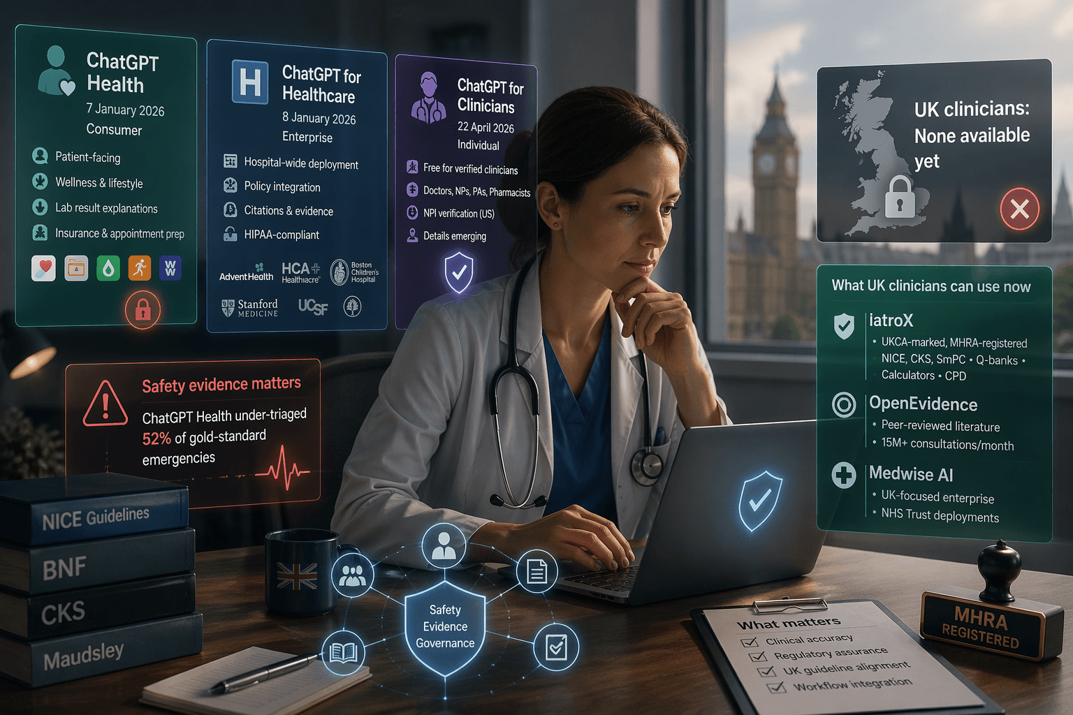 Image for ChatGPT for Clinicians Just Launched (April 2026): What UK Doctors Need to Know