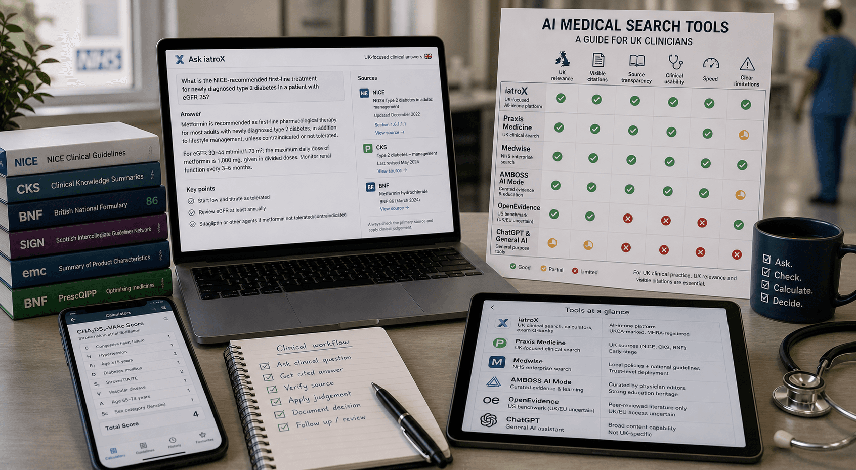 Featured image for Best AI Medical Search Tools for UK Doctors in 2026