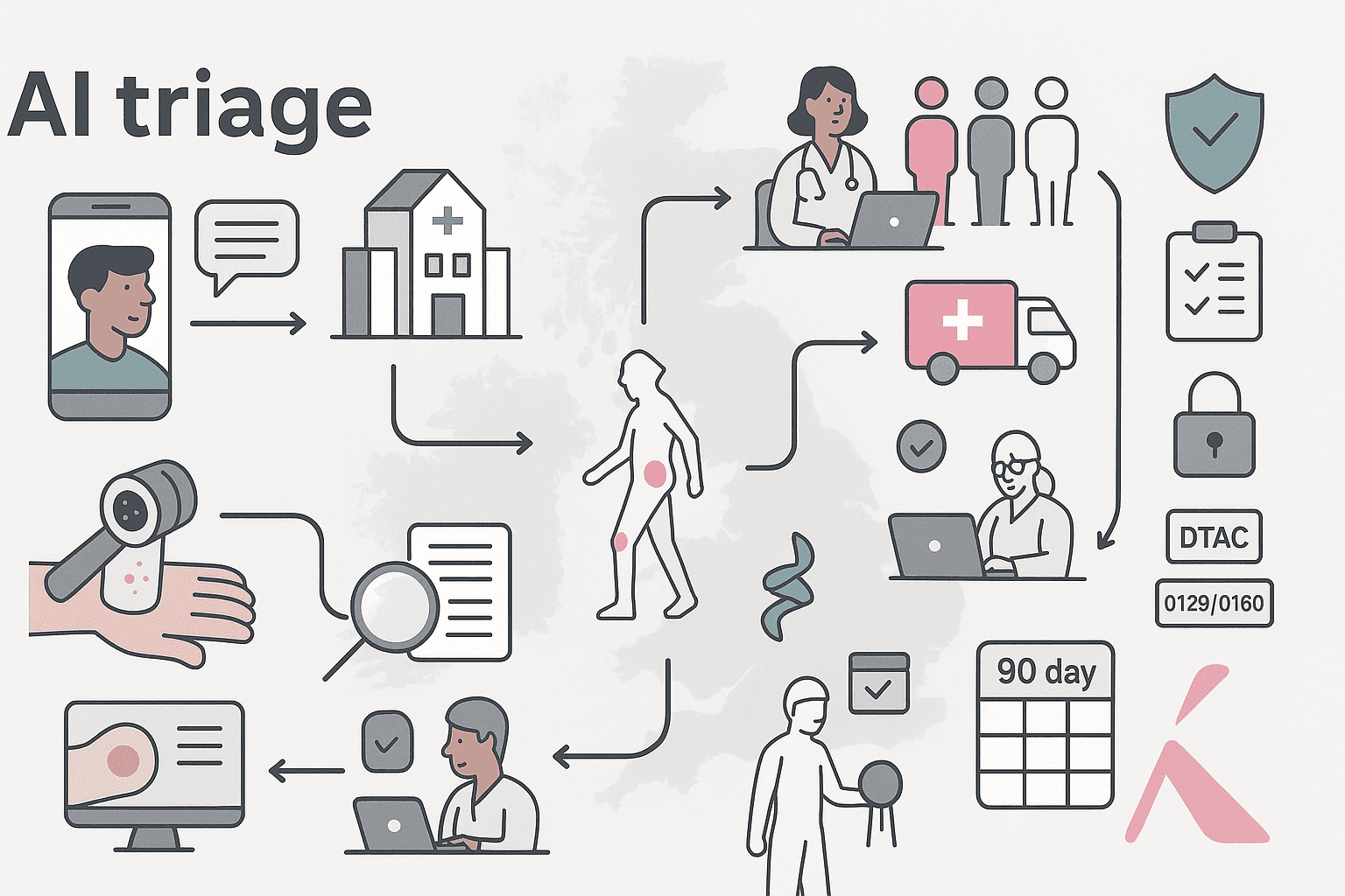 AI triage in the NHS (2025): Klinik, eConsult eTriage, C the Signs, Skin Analytics DERM & Flok Health