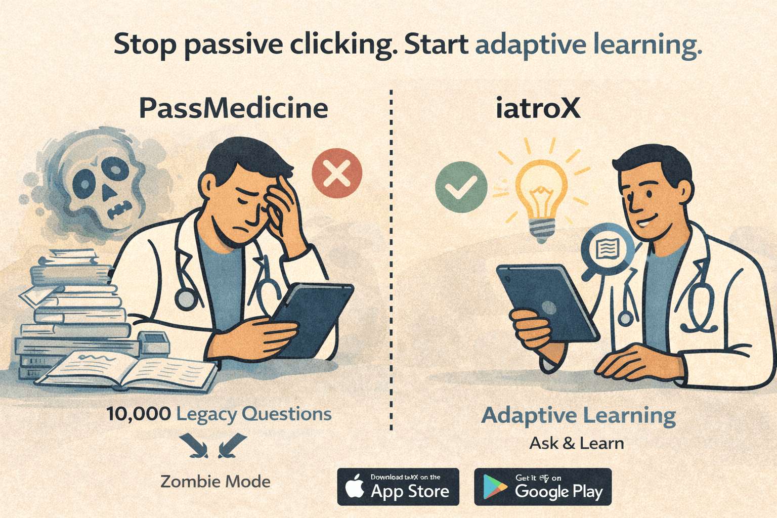 Image for Best app for medical exam revision in the UK: why iatroX beats the old guard