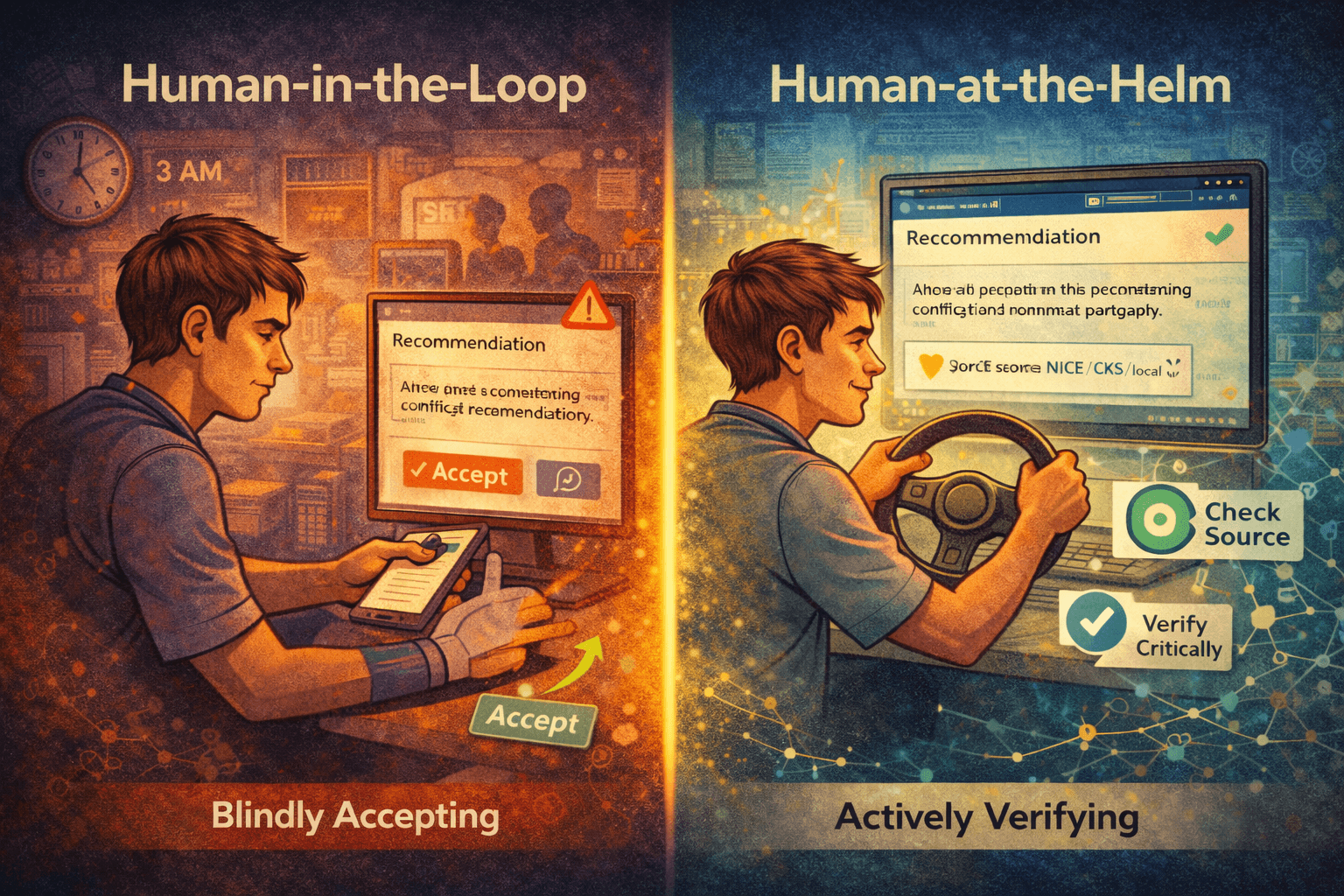 From “human-in-the-loop” to “human-at-the-helm”: how to prevent automation bias and preserve clinical agency in the AI era