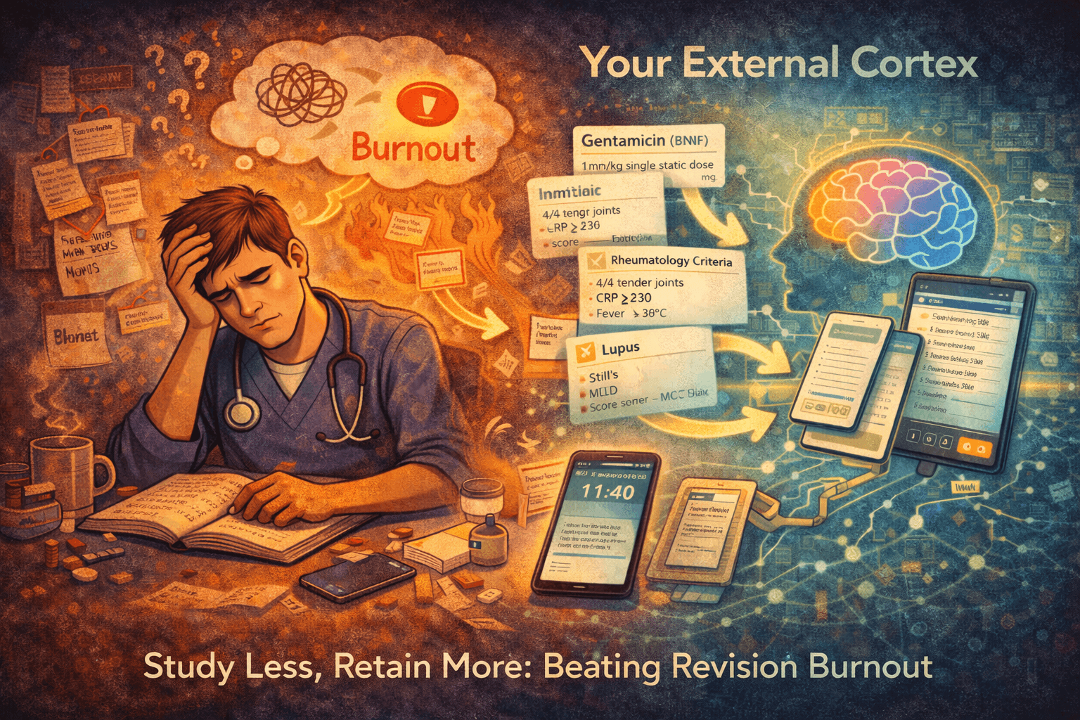 Revision burnout is real: how “external cortex” tools help you study less but retain more (using cognitive offloading)