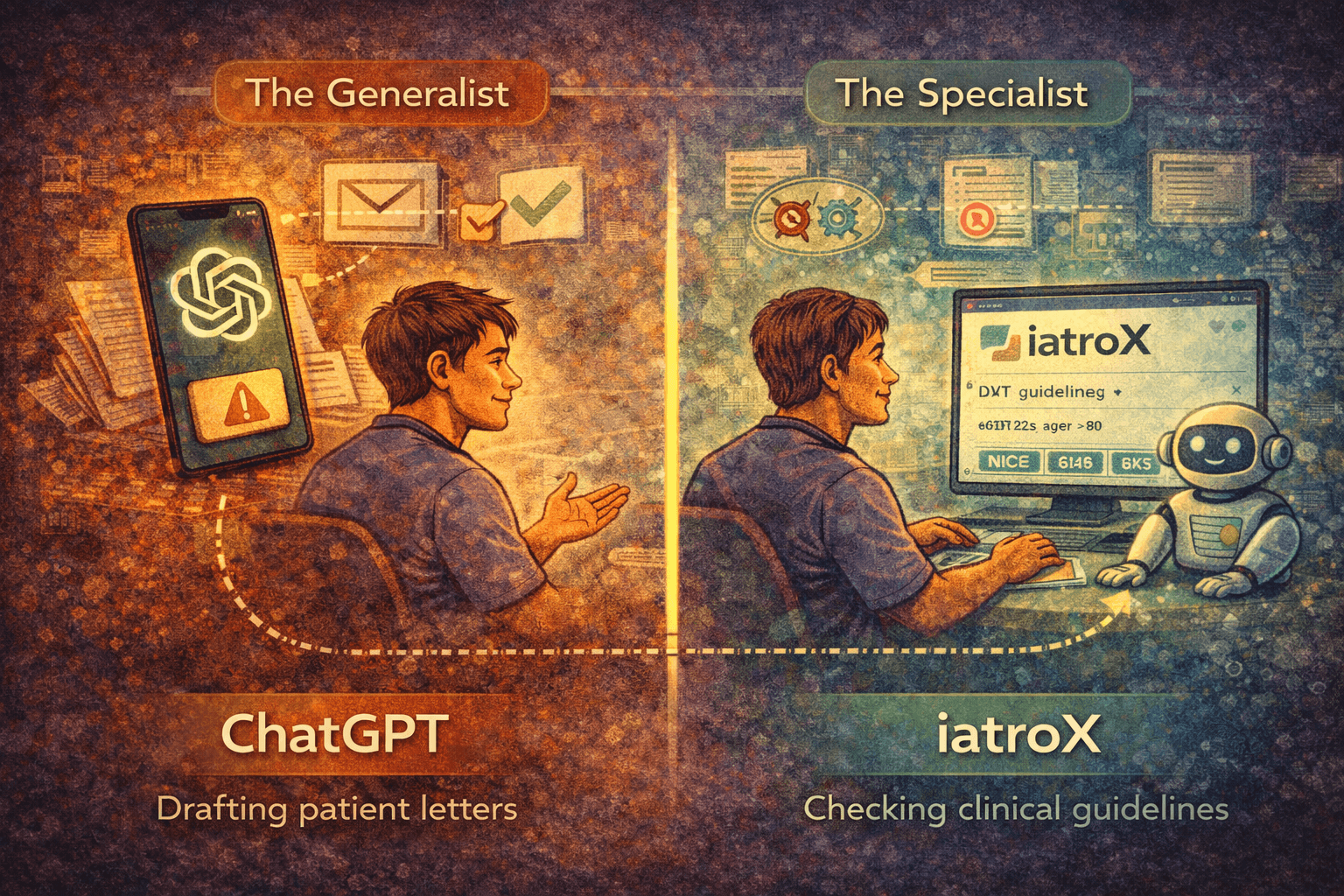 ChatGPT vs iatroX for doctors: a workflow comparison