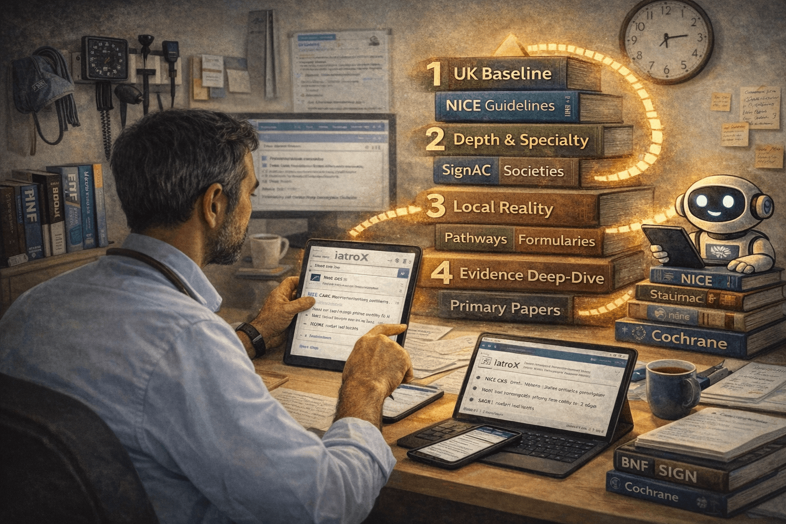 The point-of-care information stack: how busy clinicians should search, verify, and apply evidence