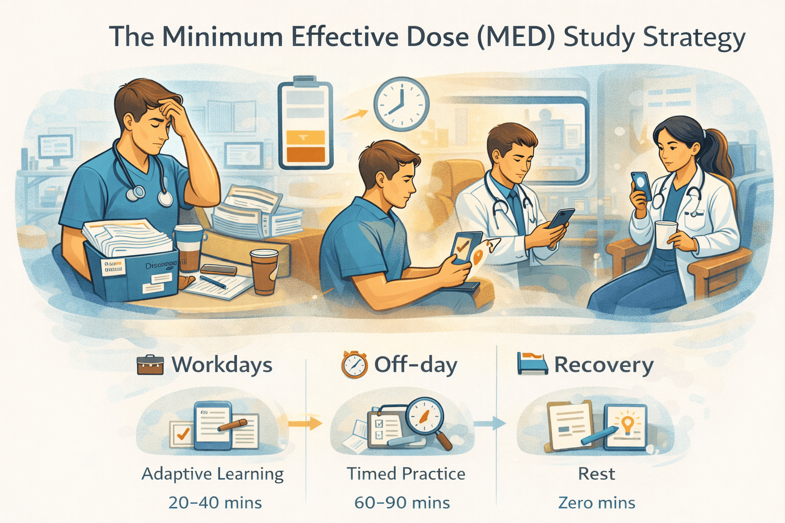 Minimum Effective Dose Revision for UK Exams: The Burnout-Proof Plan for Busy Clinicians
