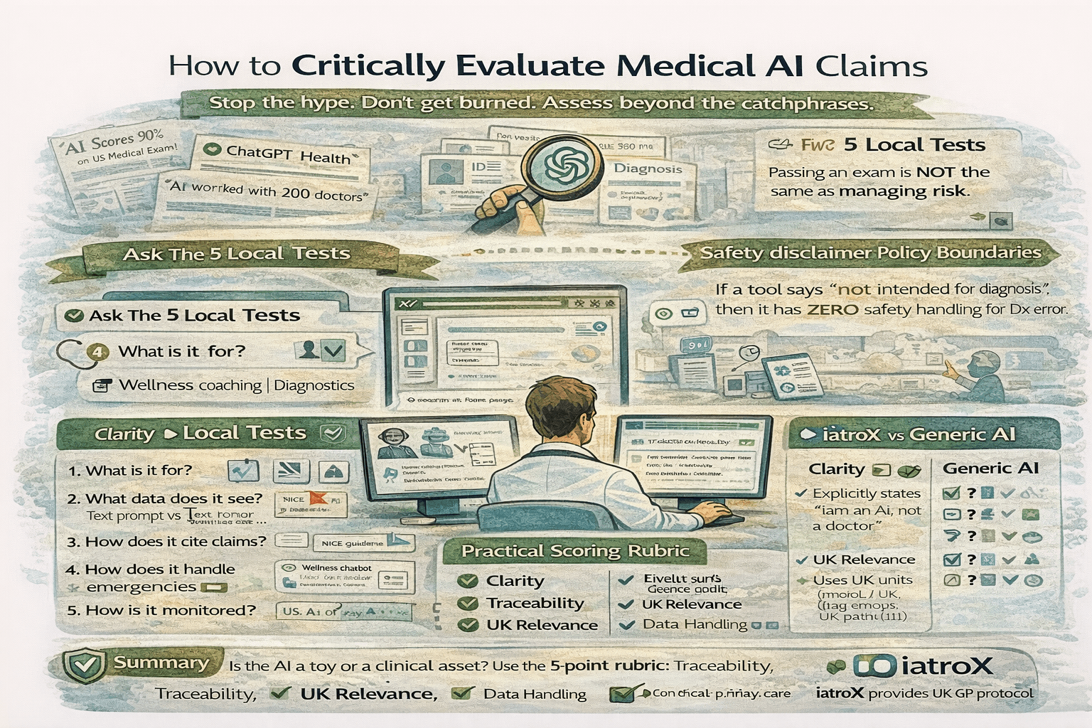 Image for How to Judge ‘AI Health’ Claims Like a Pro: A Clinician’s BS-Detector for Benchmarks, Safety Statements, and Real-World Use