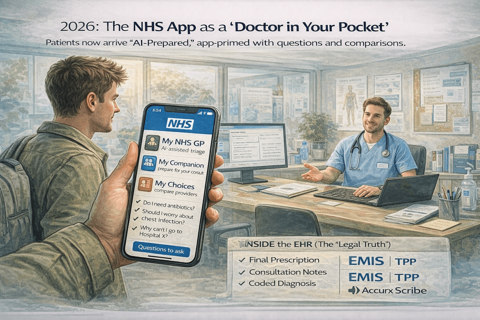 Image for When the NHS App Starts Giving AI Advice: What Changes for GPs (and how to stay safe)
