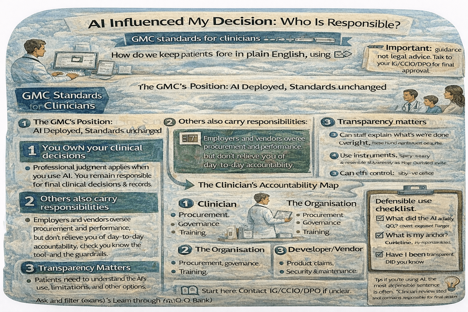 Image for Who is responsible when AI is used? (GMC expectations + what UK doctors actually say)