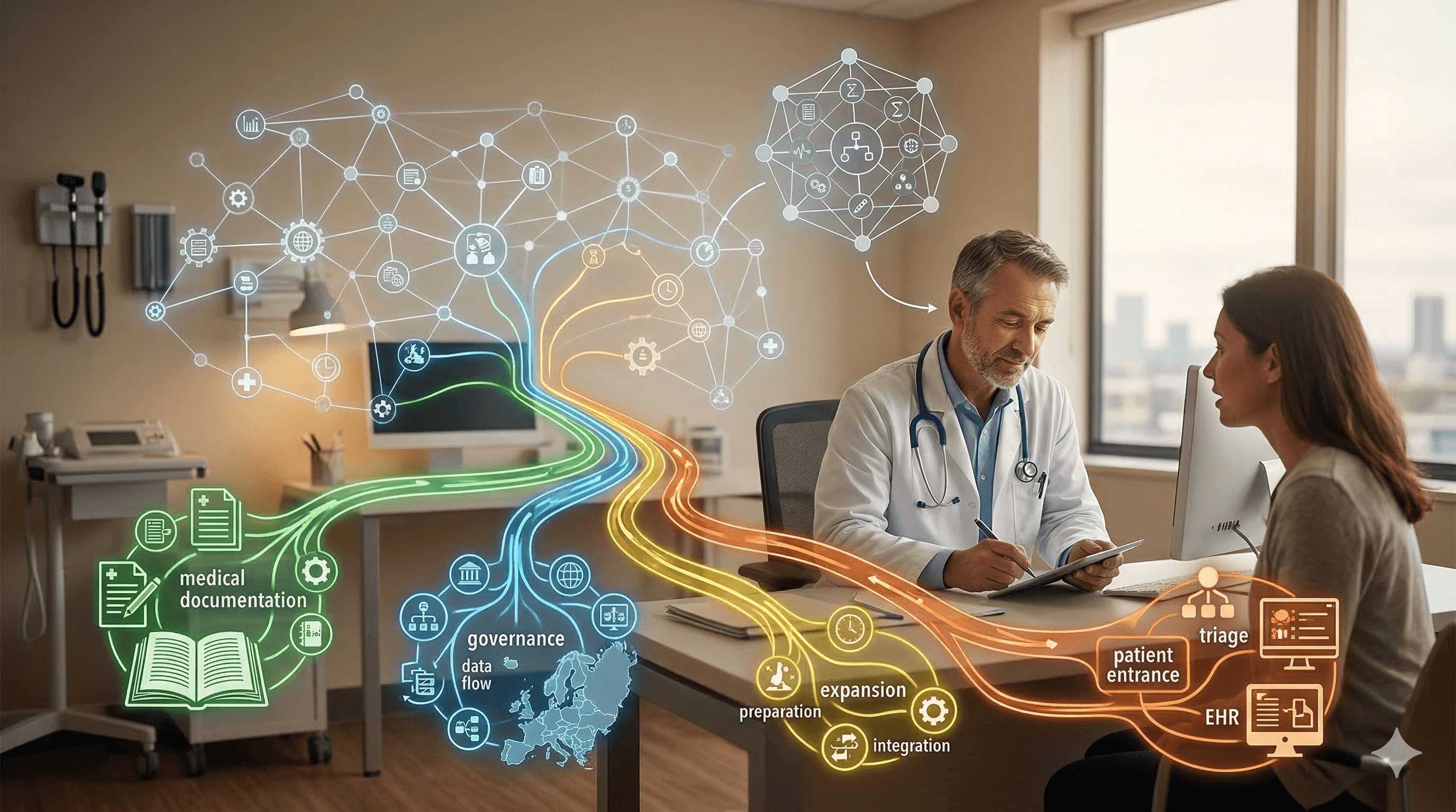Featured image for Medroid, Tandem Health, Heidi, and TORTUS: four different bets on clinician workflow in Europe