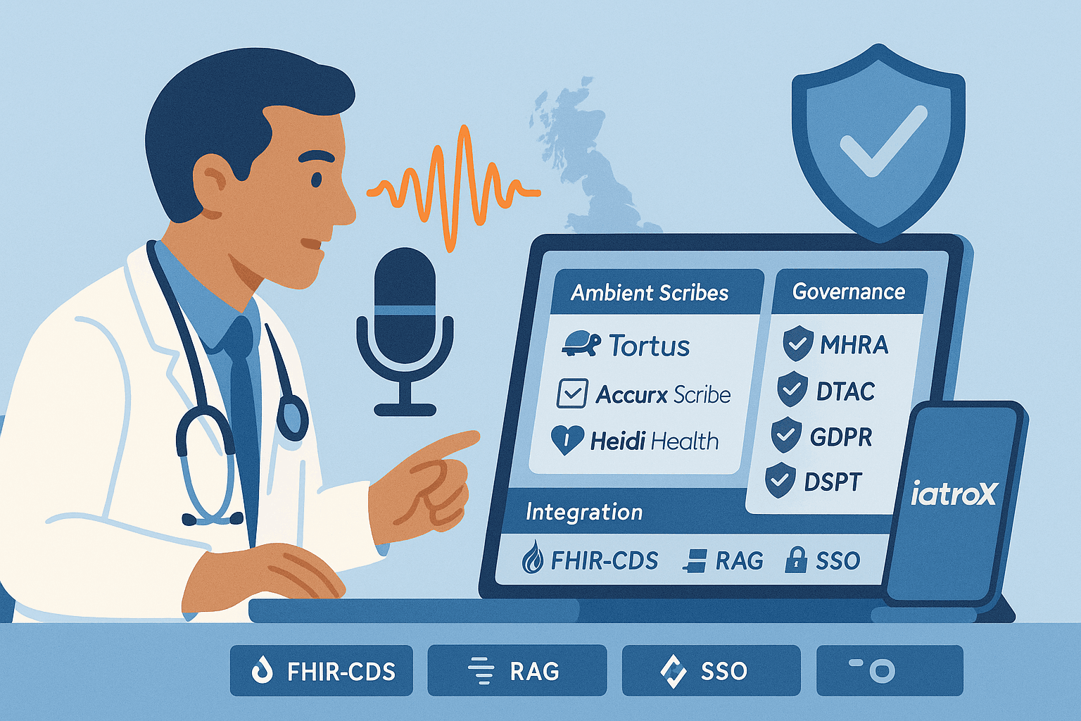 Featured image for The rise of AI medical scribes in UK primary care: a guide to Tortus, Accurx Scribe, and Heidi Health