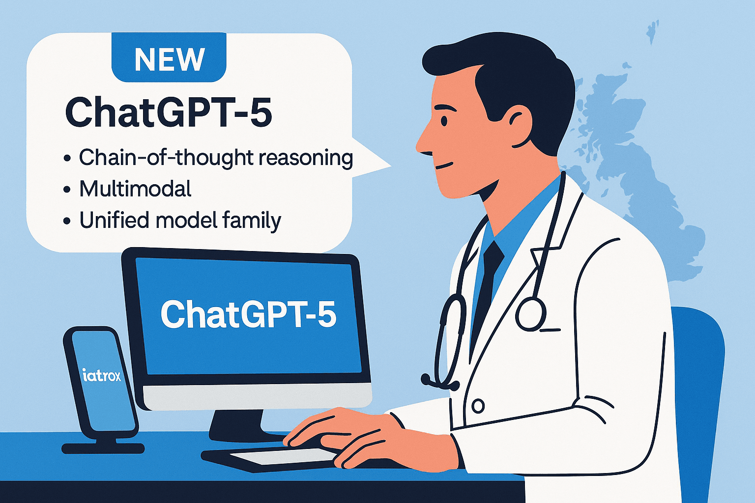 Featured image for ChatGPT-5 for UK clinicians: a guide to new features, use cases, and safe practice