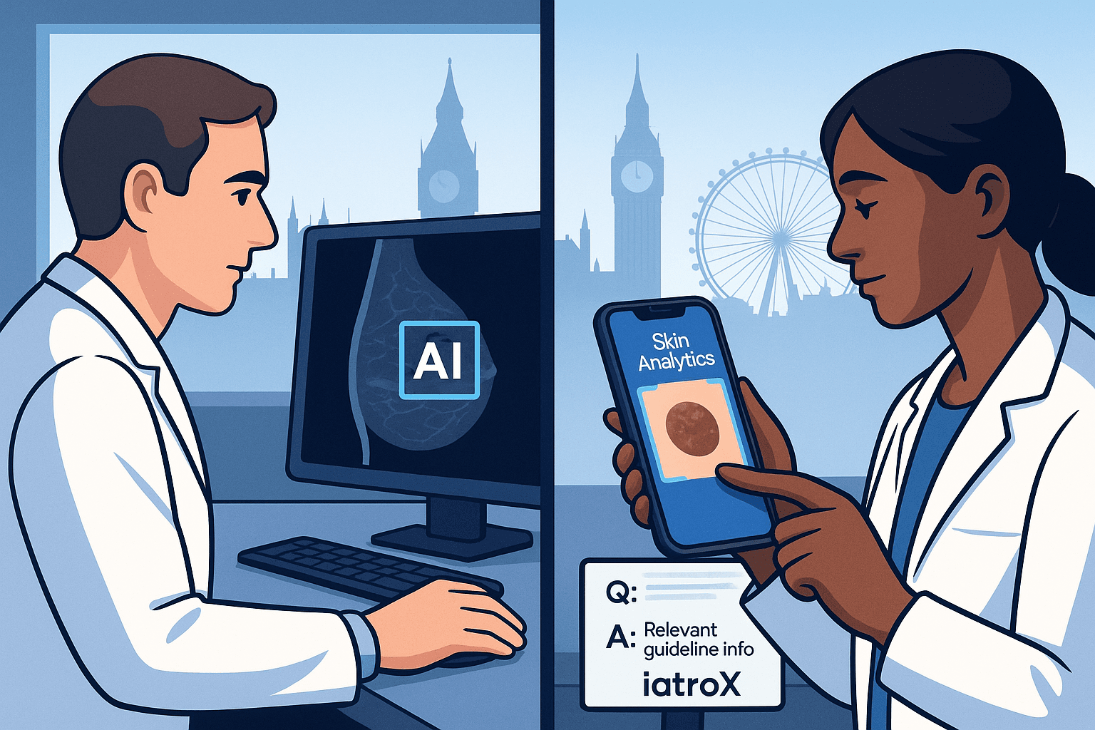 AI in UK cancer detection: a review of the NHS breast screening pilot and Skin Analytics' Derm tool