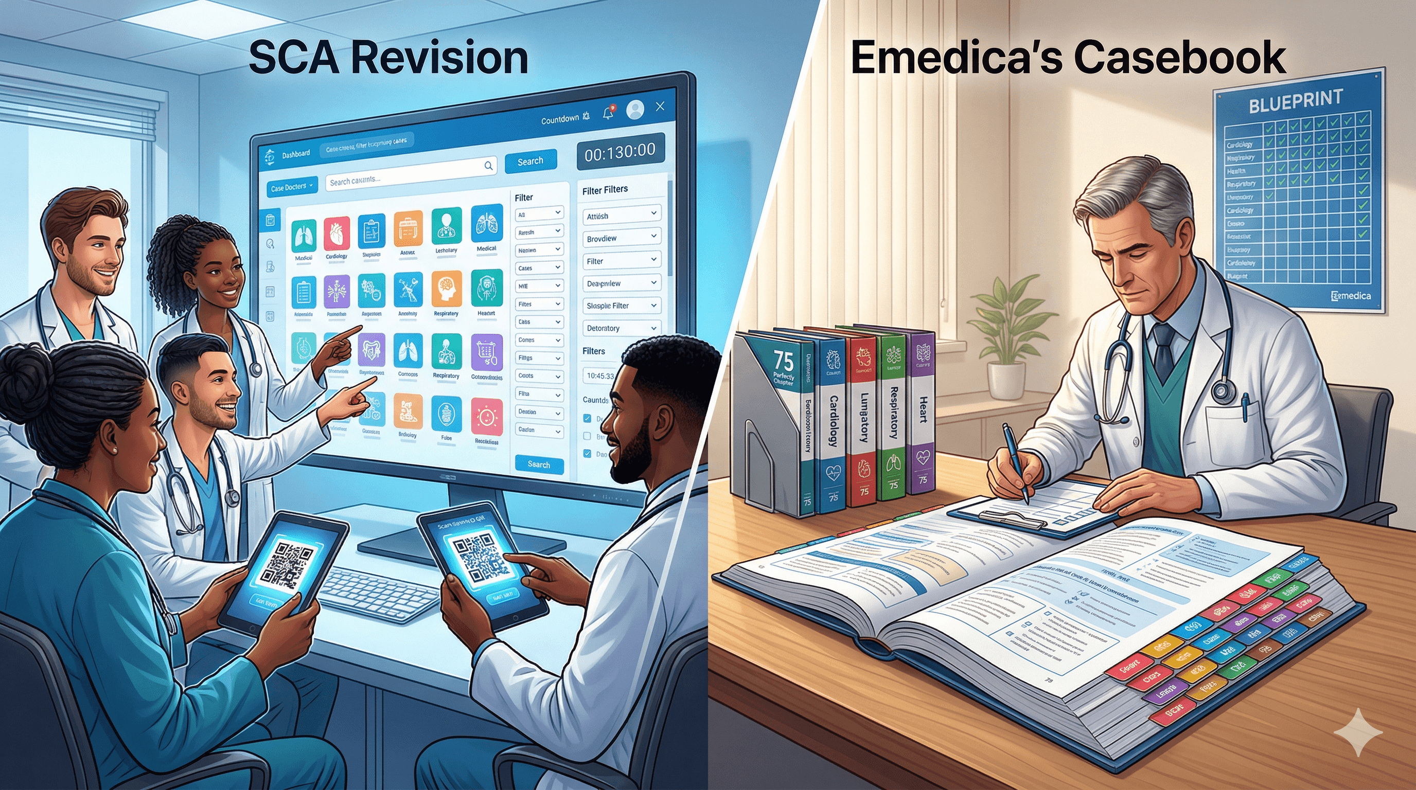 SCA Revision vs Emedica SCA Casebook: Online Platform vs Structured Casebook