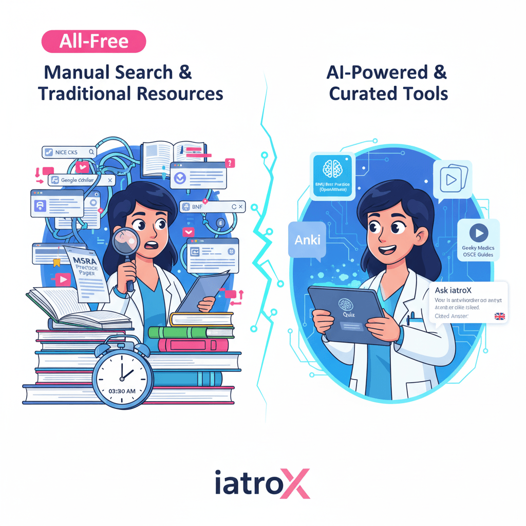 Free exam tools & preparation aids for UK doctors (2025): a practical guide (incl. iatroX)
