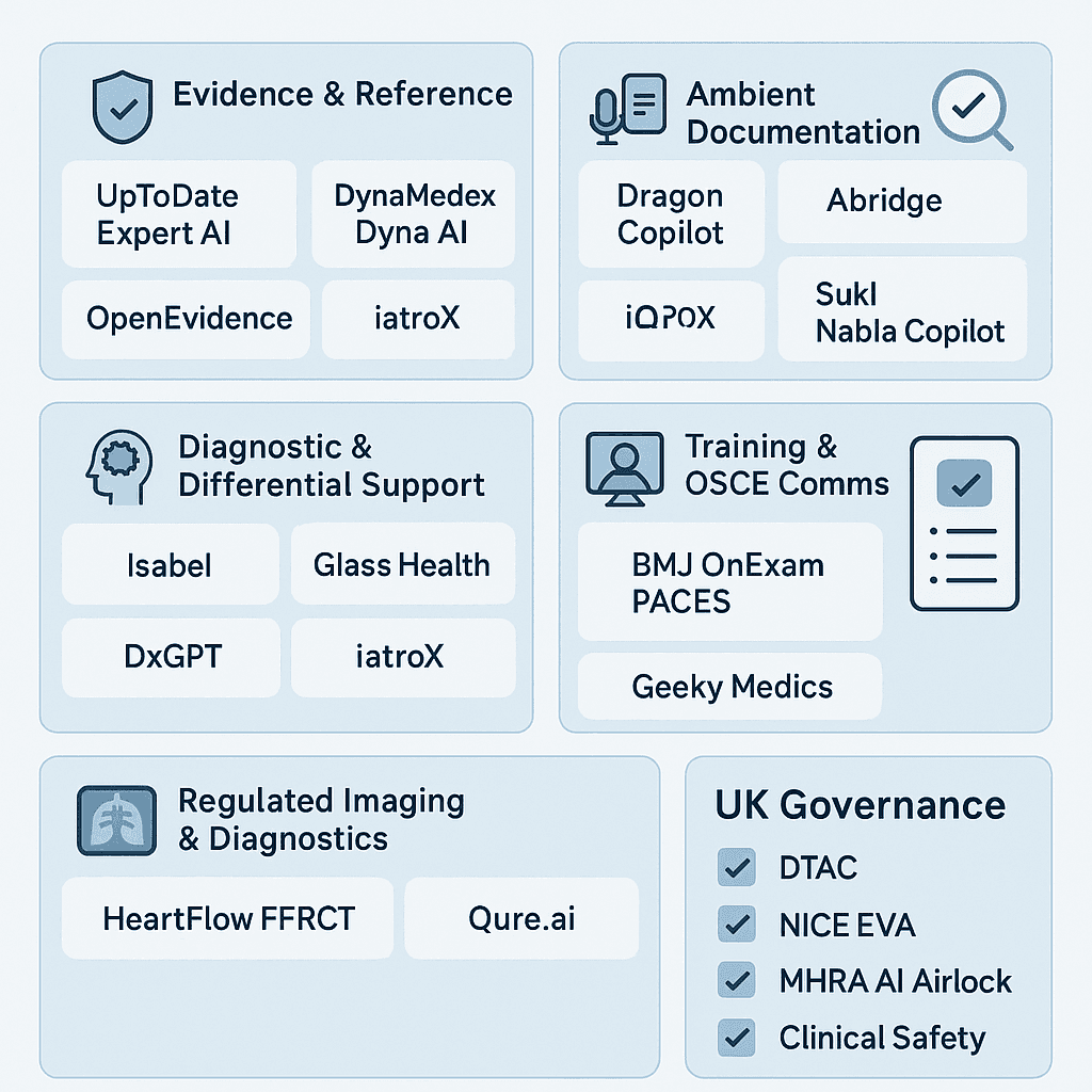 Clinical AI for doctors in 2025: a domain-by-domain review (incl. iatroX)