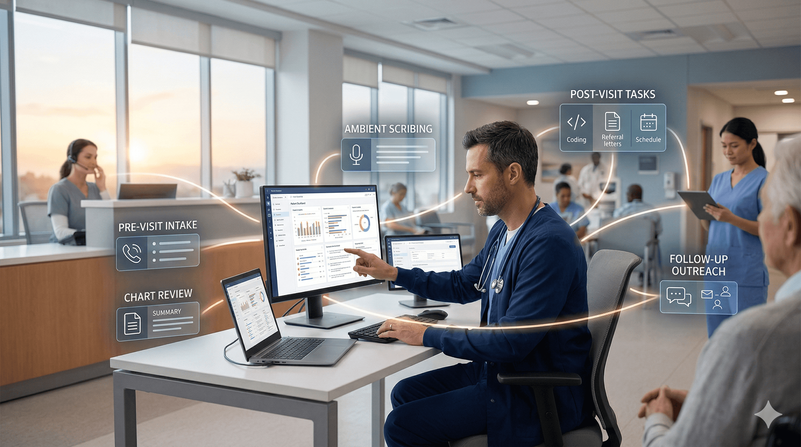 The Full-Loop Clinical AI Agent: When Your Scribe Also Makes the Phone Call, Prepares the Chart, and Follows Up the Patient