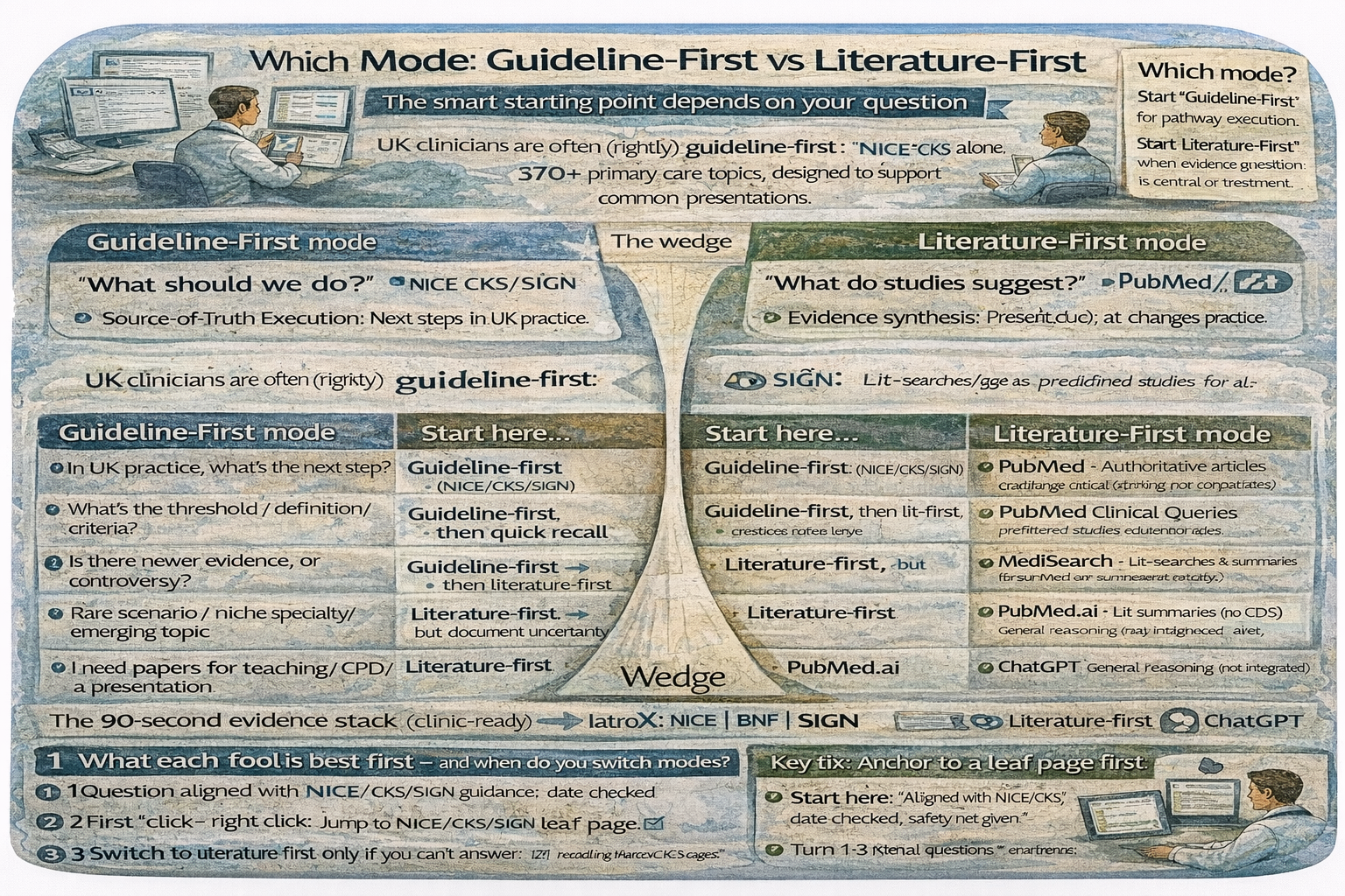 Guideline-first vs literature-first: the 90-second evidence stack ...