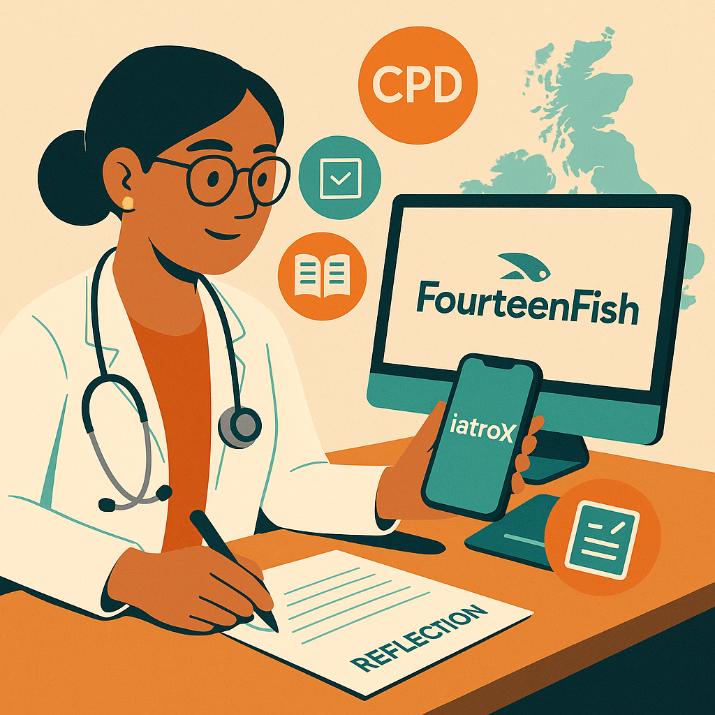 Streamlining your CPD: how quick information access with iatroX can support your reflective practice on platforms like FourteenFish and GPnotebook