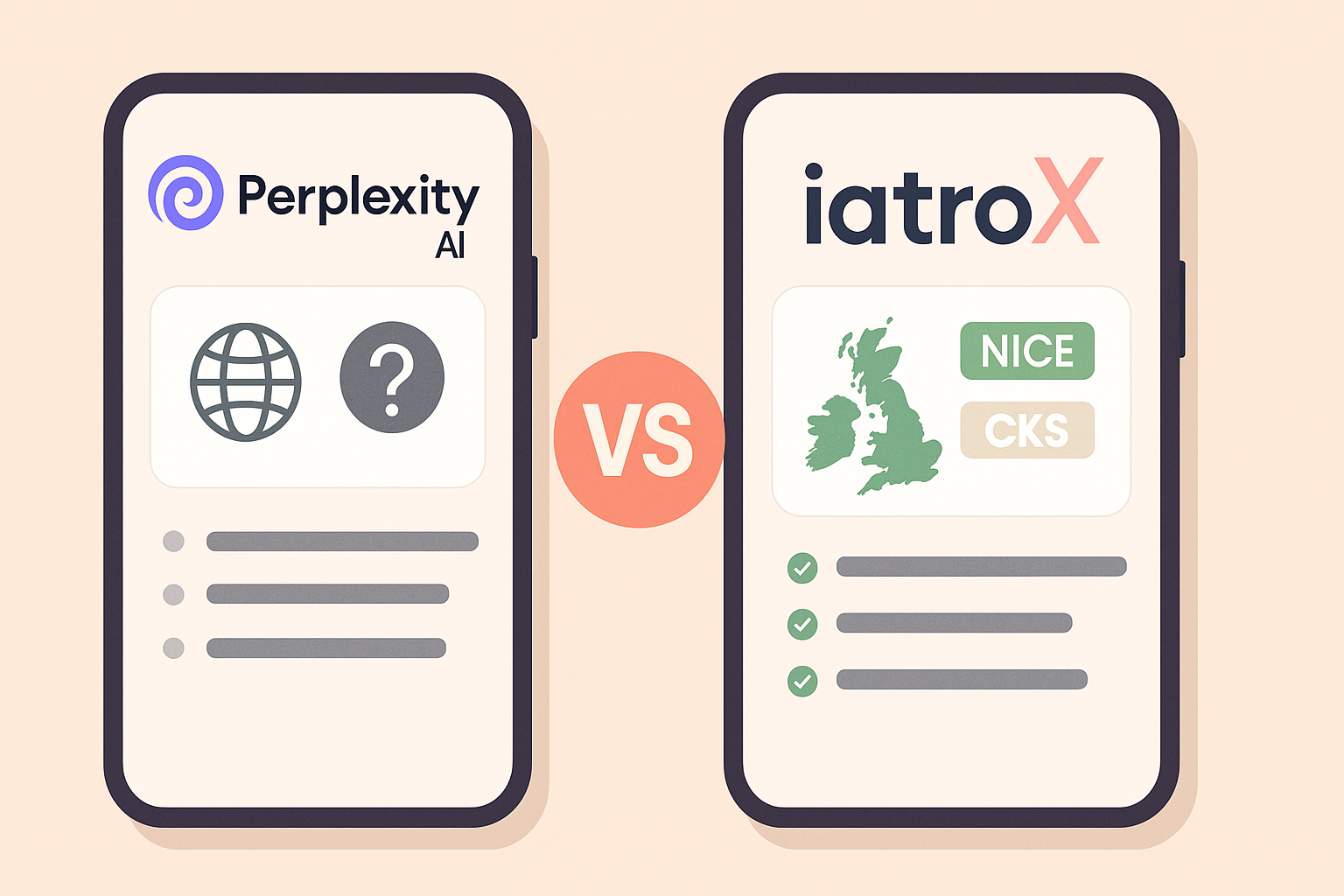 Perplexity AI vs. iatroX: which AI should UK clinicians trust for clinical questions?