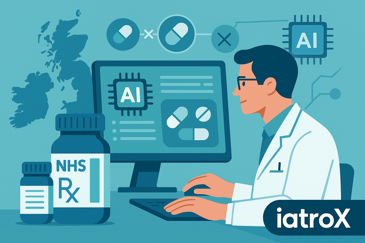 Optimising medication management: AI-enabled prescribing and pharmacy support in UK primary care